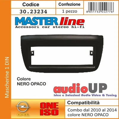 Cadre D'Autoradio 1 din Pour Opel Combo 2012 A 2015 Adaptateur Couleur Noir Mat - Photo 1/2