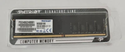 Patriot Signature Line DDR4 8GB 2400MHz #PSD48G240081 UDIMM Memory Module 1.2 V - Image 1 of 2