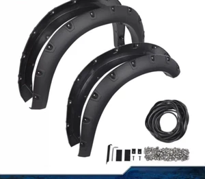 4x Fender Flares Pocket-Rivet Style Black Fit For 2019-2022 Ram 2500 3500 - Picture 1 of 6