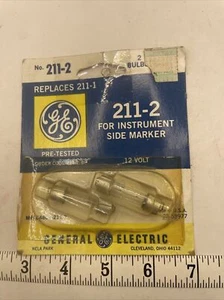 Vintage NOS 2 Pack GE Lighting 211-2 Side Marker Light Bulbs MPLG48D1-211-2 GA46 - Picture 1 of 2