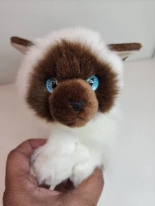Siamese Cat Blue Eyes Himalayan Aurora Stuffed Plush Animal Realistic 12" - Picture 1 of 8