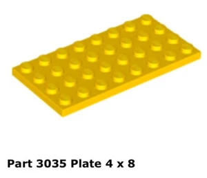 Lego 1x 3035 Yellow Plate 4 X 8 7166 - Picture 1 of 1