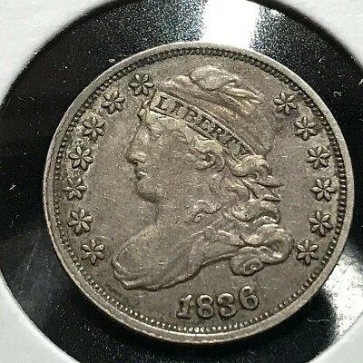 1836 SILVER CAPPED BUST DIME HIGHER GRADE - Image 1 of 2