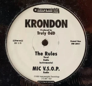 KRONDON The Rules Thin Minutes Mic VSOP 12" VINYL BOOM BAP HIP HOP Lp Cd SEALED - Picture 1 of 2