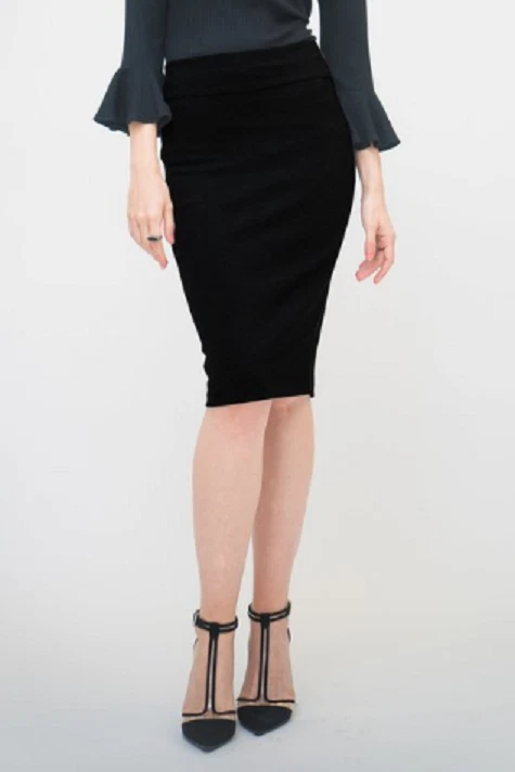 Donna Degnan Mujer Negro Informal Waffle Lápiz Cremallera Falda (Crebilla Completa Expuesta) Foto 1 de 1