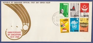 Singapore 1969 Frist Day Cover for 150th Anniversary With 1st Day Postmarks. - Picture 1 of 8