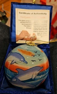 Aloha Hawaii Adorno de Navidad Diseño Pintado a Mano Maui Por Diseño Vidrio  - Imagen 1 de 8