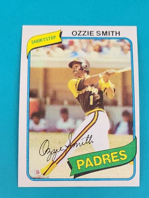 Tarjeta de béisbol 1980 Topps #393 Ozzie Smith Padres de San Diego 6D Foto 1 de 2