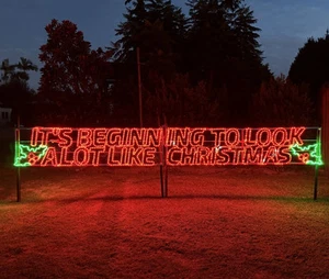 It's Beginning To Look A Lot Like Christmas Rope Light Motif - Picture 1 of 1