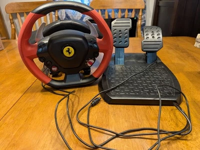 Ferrari Steering Wheel for Xbox Gaming Accessory With Pedals NO BOX/OG PACKAGING - Image 1 of 4