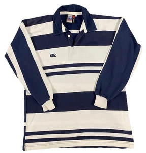Geelong Cats 90s Vintage Canterbury Long Sleeve Rugby Polo AFL Size L - Picture 1 of 14