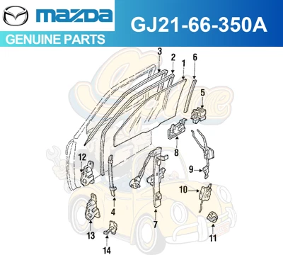 Interruptor de ventana principal nuevo Mazda Mx6 (GJ21-66-350A) 1988 a 1991 Foto 1 de 1