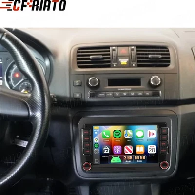 2+64G Android 15 Autoradio Wireless Carplay GPS Navi für Skoda Fabia 2 2007-2013 - Bild 1 von 4