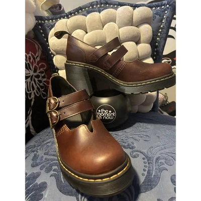 Tacones de plataforma gruesos Dr Martens Rich Brown Eviee talla 10/EU 42 Foto 1 de 4