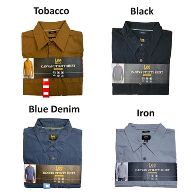 Lee 男式高级精选经典版型帆布实用纽扣衬衫 — 第 1/2 张图片