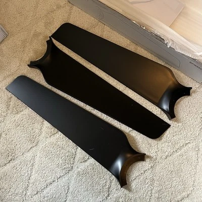 TriAire Custom 52" Indoor/Outdoor Ceiling Fan Blades in Black-Set of 3 - Image 1 of 4