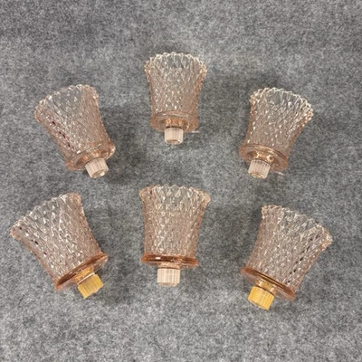 Розовые бриллиантовые стеклянные подсвечники чашки бра винтажные домашние интерьеры - Изображение 1 из 4