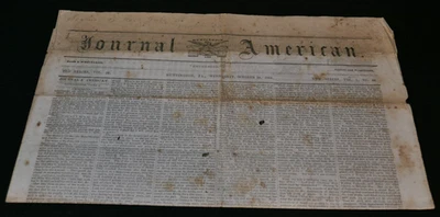 Newspaper 'Journal American' Oct 19, 1864 Huntingdon, PA Civil War News, Scarce - Image 1 of 4