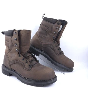 Bottes de travail imperméables en cuir Red Wing 414 EH marron foncé homme vieilli 8,5 D - Photo 1/7