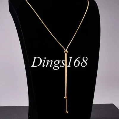 Collar de cadena de serpiente ajustable sin cierre relleno de oro amarillo de 18 quilates para 14"-25" pulgadas Foto 1 de 3