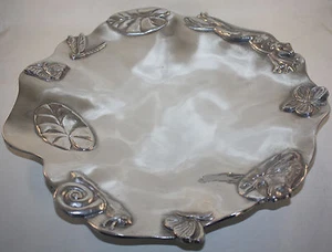 1999 MARIPOSA BRILLANTE LARGE 16"  PLATTER, BUTTERFLIES, FROG  - Picture 1 of 8