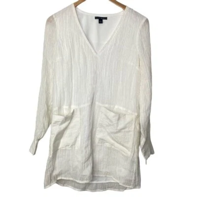Dolce Vita ladies tunic blouse white linen size Small S - Image 1 of 4