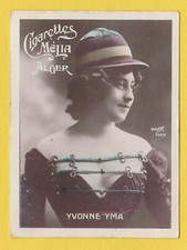 Cigarettes Melia Algeria Tobacco Card Tirage K - Yvonne Yma jockey hat