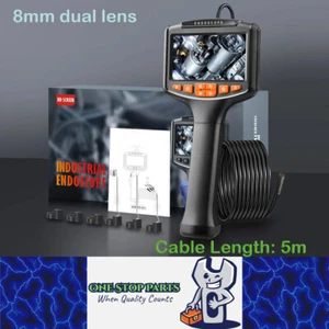 5m Dual Lens Endoscope Inspection Camera IP67 HD1080P with 4.3" IPS Screen - Picture 1 of 10