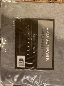 Madison Park Essentials Sheet Set Twin Dark Gray - Picture 1 of 2
