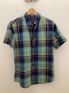 Camisa manga corta a cuadros Fred Trim Fit Lords Of Harlech nueva con etiquetas, talla M del Reino Unido, etiquetada - Imagen 1 de 5