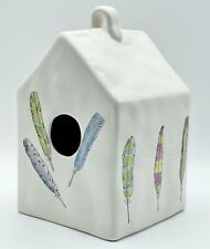 Rae Dunn Square Feather Birdhouse Artisan Collection by Magenta
