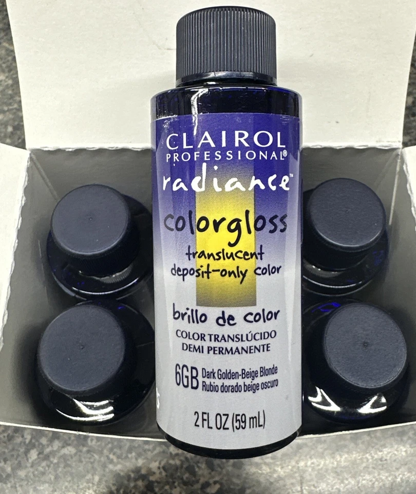 Clairol Radiance Color Gloss bege dourado escuro loiro # 6GB - pacote com 6 - Imagem 1 de 1