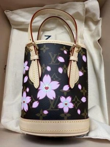 LOUIS VUITTON × Takashi Murakami Nano Bucket Bag M13417 Cherry Blossom W/BOX - Picture 1 of 4