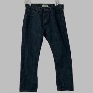 Wrangler Jeans Co Mens Size W34 L28 Dark Wash Denim Pants Straight Fit - Picture 1 of 11