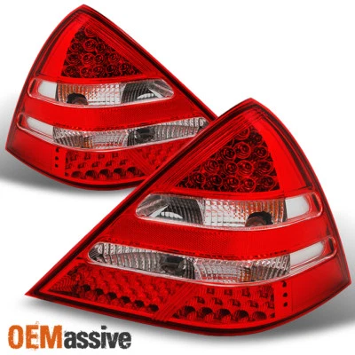 Fit 1998-04 Benz R170 SLK Class Red Clear LED Taillights Brake Lamps Replacement - Image 1 of 4