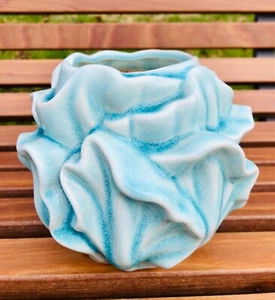 PTMD Flower Vase in türkis weiss 14cm hoch Für Schnittblumen:Topfpflanzen - Bild 1 von 8