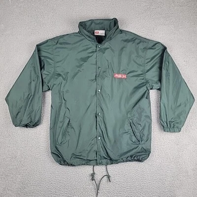 Chaquetas cortavientos vintage Hanes para hombre extra grandes verdes con logotipo de Sara Lee DE Foto 1 de 4