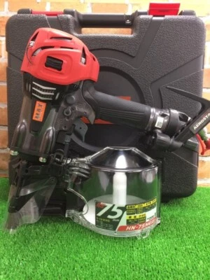 MAX High Pressure Auto-feed Nail Gun HN-75N4(D) L=38~75mm New Red Japan W/ Case  - Image 1 of 4