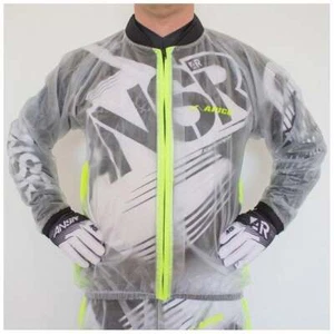 Apico Racing Adult MX Motocross Clear Waterproof Over Jacket - Clear/Fluo Yellow - Picture 1 of 1