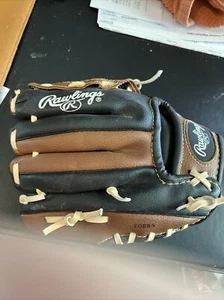 Rawlings Plays Series  9" T Ball Glove - Black/Brown Youth Little League - Picture 1 of 14