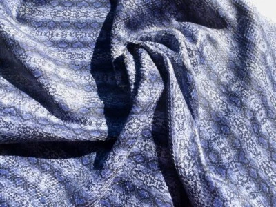 Lambskin leather hide Periwinkle Python Snake Skin Print Laser Cut Scales - Image 1 of 4