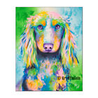 Dachshund Art Print on PAPER or CANVAS. Weiner Dog Wall Art by Krystle Cole