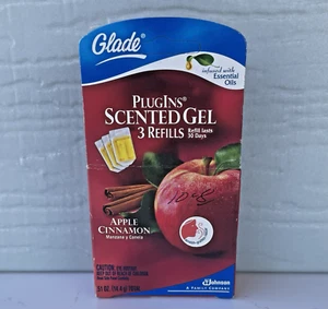 2007 Glade Plug-Ins Gel Refills Apple Cinnamon Scented 3 Ct - Picture 1 of 6