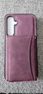 coque samsung s23 fe, marron, avec poches avant pour transporter toutes vos cartes. - Photo 1 sur 1