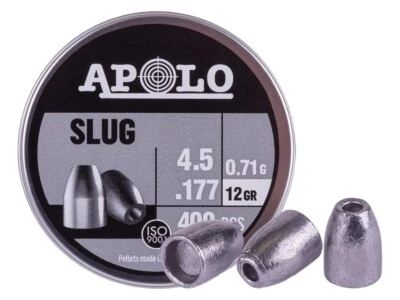 APOLO Slug HP 400 Count HOLLOW POINT 4.5mm .177 Caliber 12gr Airgun Pellets - Image 1 of 4