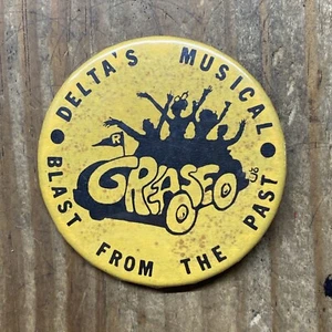 Vintage Grease Blast from the Past Yellow Musical Pinback Button 2.5” Pin Lot A9 - Picture 1 of 4