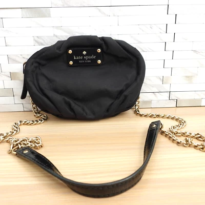 Kate Spade Clutch Crossbody Sling Black Chain Strap Evening Purse Party Greta - Image 1 of 4