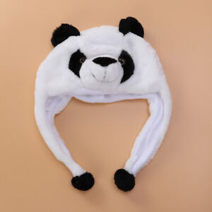  Adorable Animal Hat Plush Winter Ski Style Hat Panda Cartoon Earflap Hood for