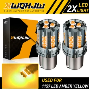 XWQHJW 1157 Amber Yellow LED Turn Signal Indicator Parking Light Bulbs CANBUS - Bild 1 von 11
