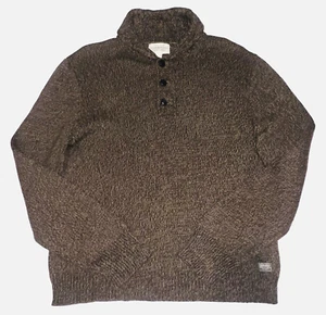 Denim & Supply Ralph Lauren Brown Khaki Cotton Ragg Henley Grandpa Sweater XL - Picture 1 of 6